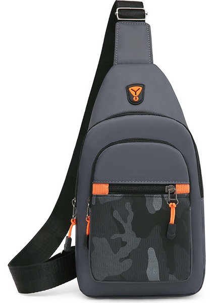 Göğüs Çantası Erkek Yeni Moda Trend Crossbody Çanta Omuz Çantası Basit Çok Fonksiyonlu Bel Çantası (Yurt Dışından)