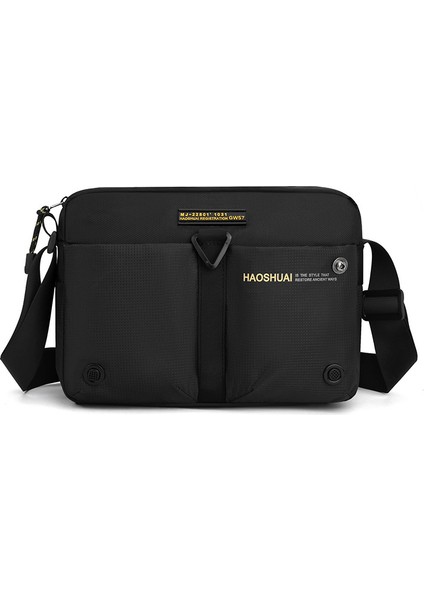 Yeni Erkek Çapraz Askılı Çanta Açık Spor Omuz Çantası Moda Eğlence Erkek Çantası Basit Iş Evrak Çantası (Yurt Dışından)