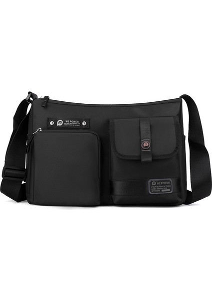 Yeni Erkek El Çantası Rahat Trend Erkek Çantaları Açık Büyük Kapasiteli Crossbody Omuz Çantası (Yurt Dışından)