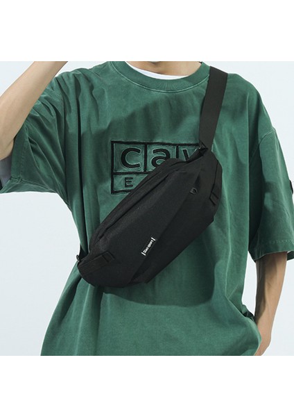 Göğüs Çantası Erkek Basit Omuz Çantası Bel Çantası Küçük Satchel Kadın Kanvas Öğrenci Crossbody Çanta (Yurt Dışından) fırsatları