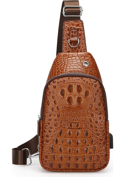 Göğüs Çantası Erkek Gelgit Modası Büyük Kapasiteli Omuz Çantası Eğlence Trendi Kişilik Çapraz Askılı Çanta (Yurt Dışından)