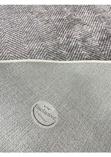 Vizonkahve Jüt Sisal Görünüm Kaymaz Taban Halı