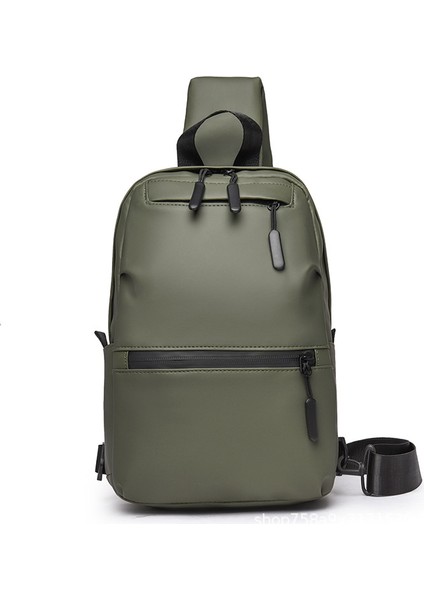 Erkek Göğüs Çantası Açık Günlük Omuz Çantası Üniversite Öğrencileri Su Geçirmez Crossbody Çanta (Yurt Dışından)