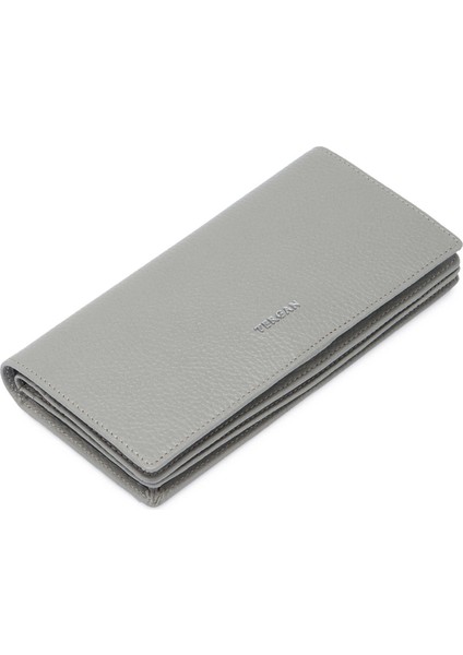 Gri Hakiki Deri Kadın Cüzdan - S1CB00005685-H1Y