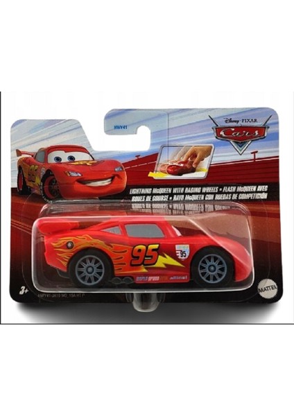 Mattel Cars Çek-Bırak Araba Lıghtnıng Mcqueen Wıth Racıng Wheels HGL51-HWY41