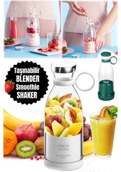 Taşınabilir Mini Elektrikli Blender 300 ml Meyve Sıkacağı Bardağı Bıçaklı Smoothie