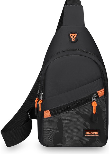 Göğüs Çantası Erkek Gündelik Moda Oxford Kumaş Kanvas Spor Su Geçirmez Giyim Tek Omuz Crossbody Çanta (Yurt Dışından)