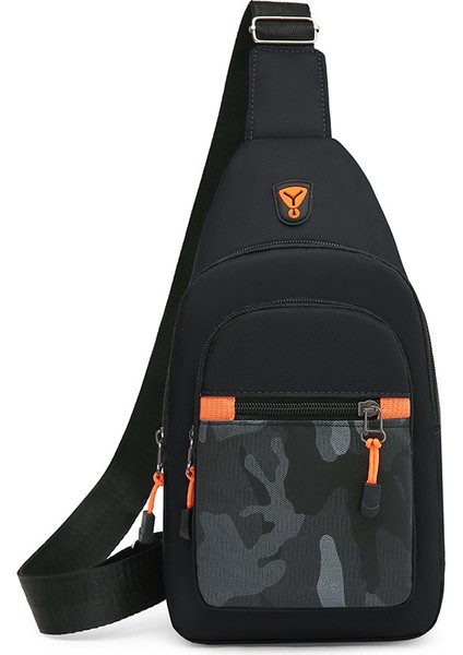 Göğüs Çantası Erkek Yeni Moda Trend Crossbody Çanta Omuz Çantası Basit Çok Fonksiyonlu Bel Çantası (Yurt Dışından)