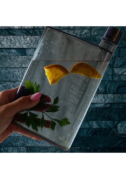 A5 Memo 420 ml Bottle Motivasyonel Su Matarası Notebook Sporcu Suluk Su Şişesi