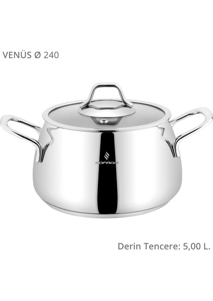 Venüs 24 cm Derin Tencere
