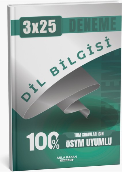 Tüm Sınavlar Için 3X25 Dil Bilgisi Deneme Anla Kazan Yayınları modelleri