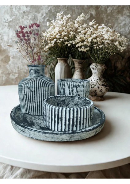 Crafts Tasarım 4 Lü Dekoratif Mum Seti Çift Renk fiyatları