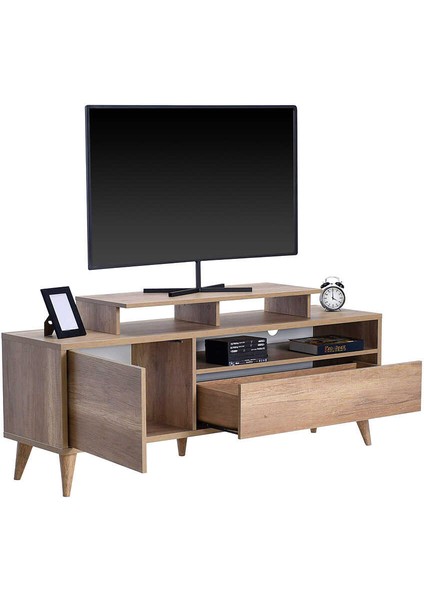 Adore Retro Wide Tori Kapaklı Çekmeceli Tv Sehpası modelleri