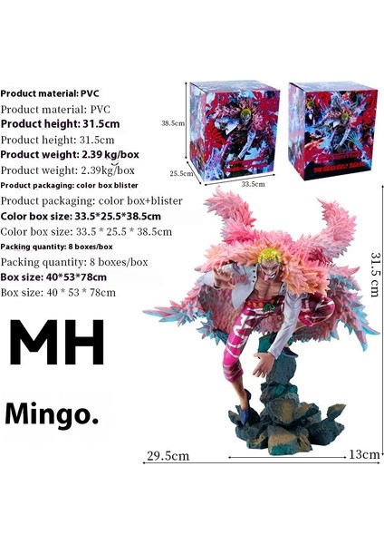 Hırsızlar Kralı Doflamingo Akını Eğlenceli El Kuklası Maket Süsler Heykeller Hediyeler (Yurt Dışından)