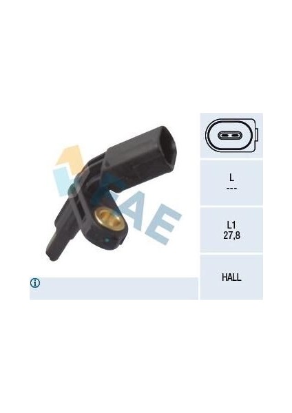 Abs Sensörü Ön Sol Vag A1 A3 Q3 Cad3-4 Go5-6-7 Jet3-4 Pas T5 T6 10-