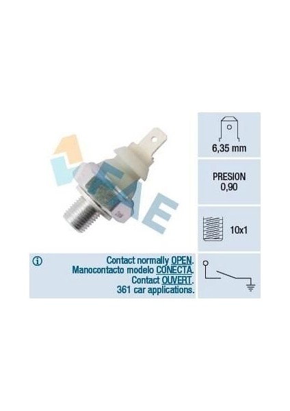 Basınç Sensörü Yağ Vag 80 90 100 A3 A4 A6 Cad1-2 Go2-3-4 Jet2 Pas Po2-3 T4 82-