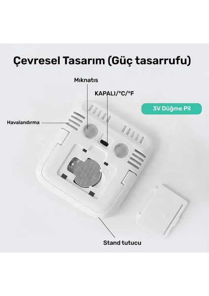 Vıt 4'lü Iç Mekan Dijital Isı ve Nem Ölçer Siyah-Beyaz Termometre KVT17-01 indirimleri