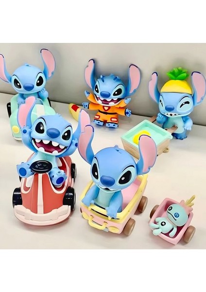 Stitch Araçlı Model Tatil Serisi Figür – Büyük Boy 10 cm Sürpriz Gönderim Tekli Araçlı Model
