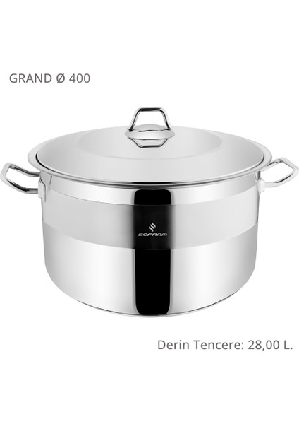 Grand 40 cm Derin Tencere