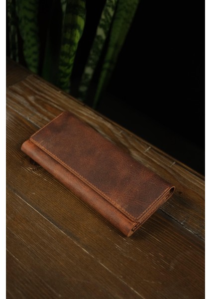Bideri Asos Hakiki Deri Çok Fonksiyonlu Cüzdan Kahverengi