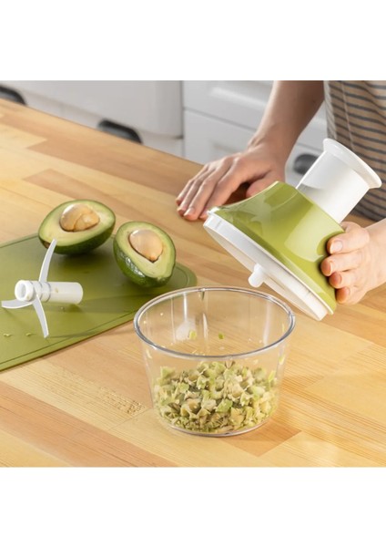 Basmalı Dinamik Manuel Doğrayıcı Rondo (3 Bıçaklı Şeffaf Mika Kristal Hazne 700 Ml) modelleri