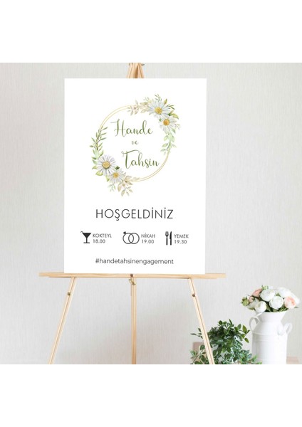 Begonya Düğün Salonu Karşılama Panosu