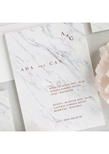 Grey Şeffaf Zarflı Düğün Davetiyesi fiyatları