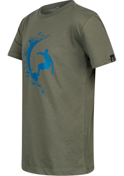 Aja Çocuk Baskılı T-Shirt Haki 220