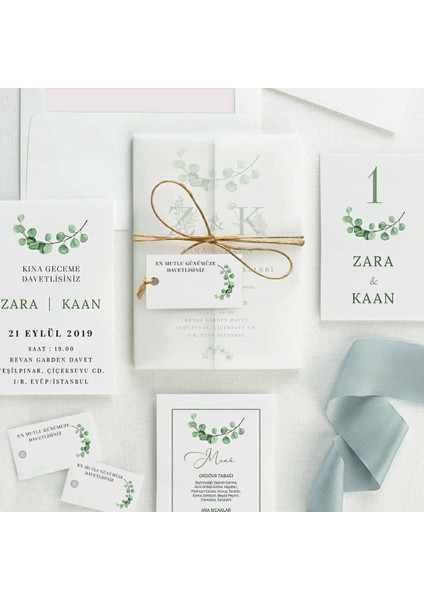 Miğfer Şeffaf Zarflı Düğün Davetiyesi