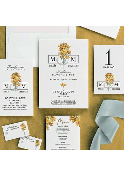 Güneş Şeffaf Zarflı Düğün Davetiyesi modelleri