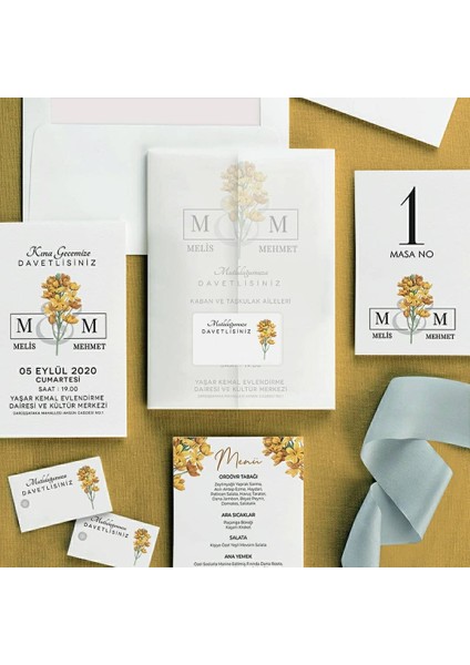 Güneş Şeffaf Zarflı Düğün Davetiyesi fırsatları