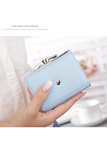 Kadın Kısa Mini Sevimli Katlanır Çoklu Kart Cüzdan (Yurt Dışından)