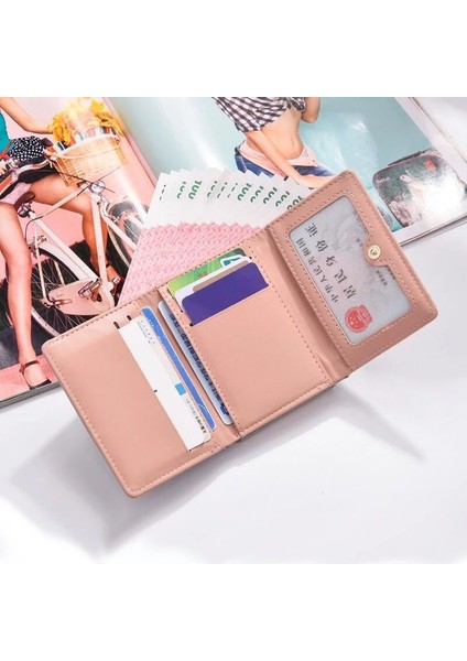 Kadın Kısa Mini Sevimli Katlanır Çoklu Kart Cüzdan (Yurt Dışından) fiyatları