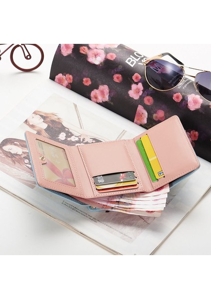 Kadın Kısa Mini Sevimli Katlanır Çoklu Kart Cüzdan (Yurt Dışından) modelleri
