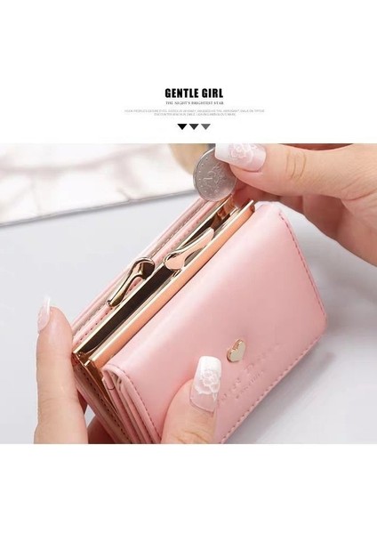 Kadın Kısa Mini Sevimli Katlanır Çoklu Kart Cüzdan (Yurt Dışından) fırsatları