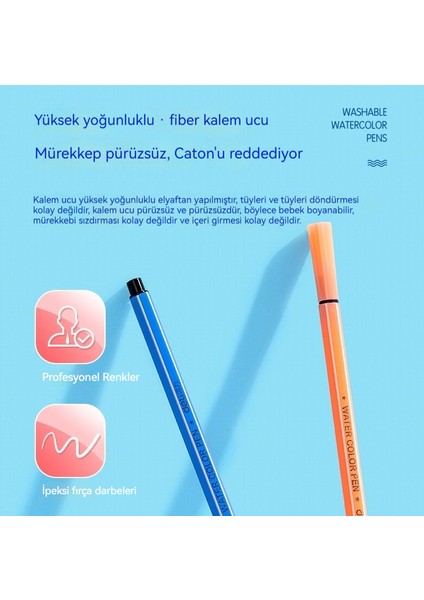 36 Renk Grafiti Fırça Suluboya Kalem Seti (Yurt Dışından)