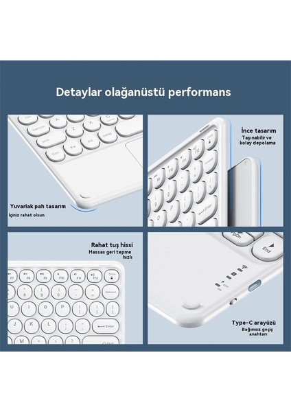 Ince ve Hafif Tuşlar, Dokunmatik Taşınabilir, ipad Tablet Klavyesi Için Uygun (Yurt Dışından) fırsatları
