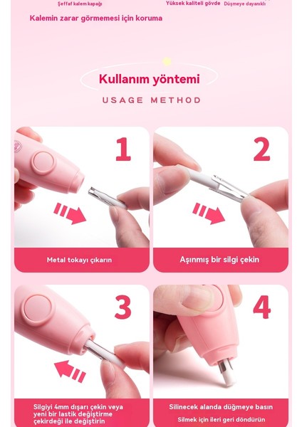 Öğrenciler Için Otomatik Yongsuz ve Izsiz Karikatür Silgi (Yurt Dışından) modelleri