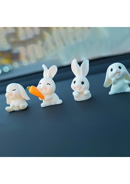 4'lü Mini Tavşan Torpido Araba Süsü Ayna Torpido Araç Süsü indirimleri