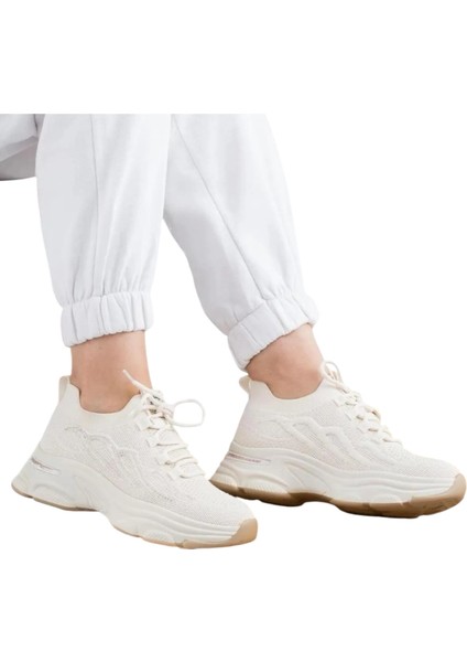 Kadın Premium Triko Taşlı Sneaker Spor Ayakkabı 25Y309