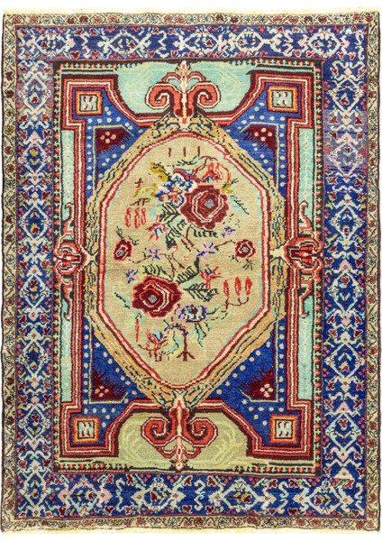 Lova Çiçek Desenli El Dokuma Gördes Halısı 158X216 cm