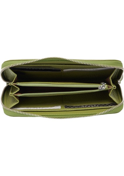 Yeşil Hakiki Deri Kadın Cüzdan - S1CB00005734-G8Z fırsatları