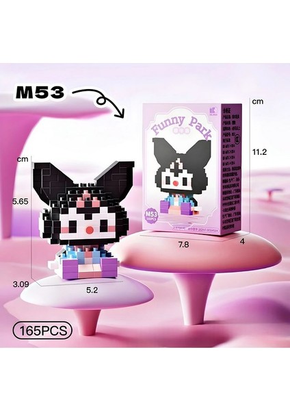 Hello Kitty Kuromi Model Bricks Yeni Stil Premium Seri Yapı Taşları 3D Puzzle Koleksiyon