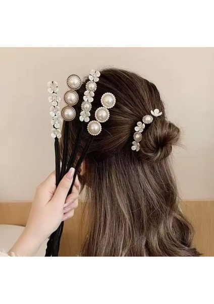 Stellar - Beyaz Çiçekli Kristal Taşlı Katnalabilir Saç Tasarımı Için Saç Bandı Saç Teli Saç Tokası modelleri