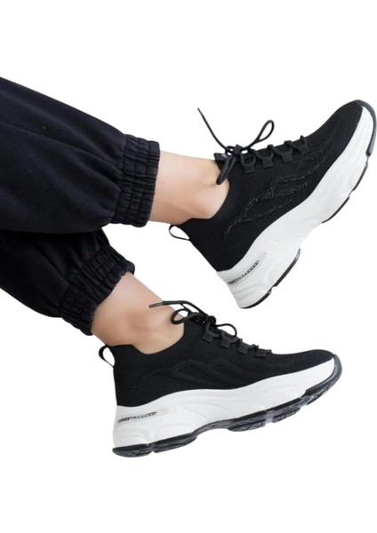 Kadın Premium Triko Taşlı Sneaker Spor Ayakkabı 25Y309 fırsatları