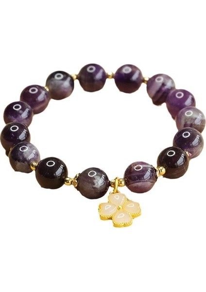 Yaz Lavanta Ametist Bilezik Dört Yapraklı Yonca Püskül Bilezik (Yurt Dışından)