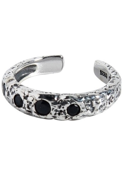 Çok Yönlü Ins Niş Tasarım Basit Mizaç Retro Çok Yönlü Mikro Kakmalı Zirkonyum S925 Ayar Gümüş Yüzük Kadın (Yurt Dışından) fiyatları