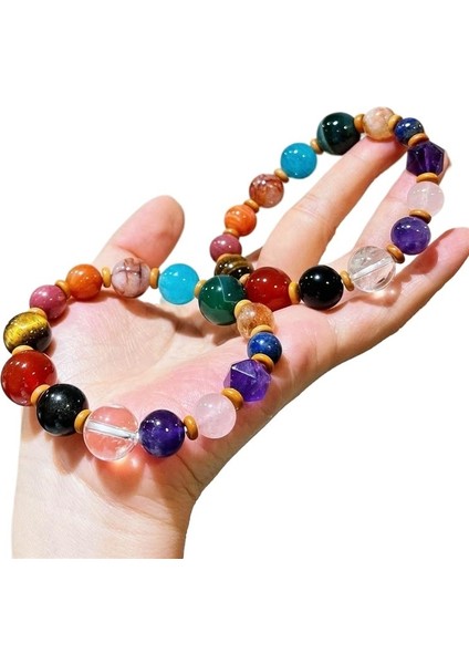 Beyaz Kristal Ametist Kaplan Gözü Taşı Gül Kuvars Amazonit Kırmızı Sakız Çiçeği Sitrin Altın Obsidyen Çok Hazineli Bilezik (Yurt Dışından) fiyatları