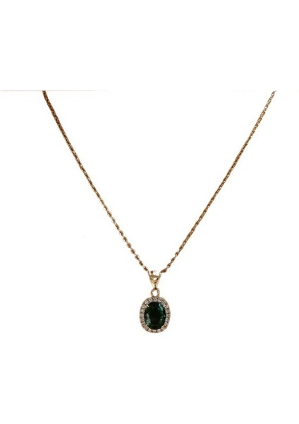 Yeni Sıcak Satış Takı Kişilik Moda Kristal Taş Kolye Yuvarlak Köprücük Kemiği Zinciri Alaşım Kolye Oval (Yurt Dışından) modelleri
