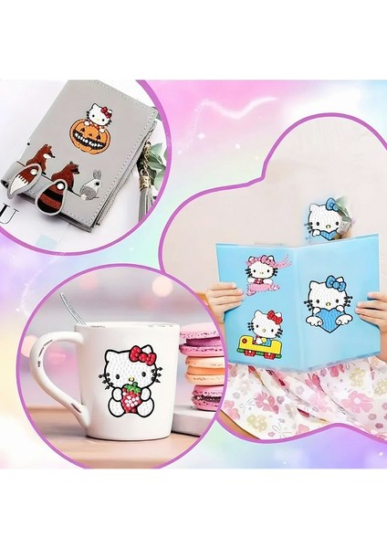 Hello Kitty Sanrio My Melody Temalı Elmas Boyama Sticker Seti – Dıy Kristal Taşlı Etkinlik Kit